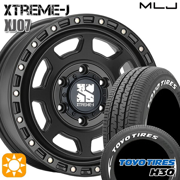 【取付対象】200系ハイエース 215/65R16 109/107R トーヨー H30 ホワイトレター MLJ エクストリームJ XJ07 SB 16インチ 6.5J 6H139.7 サマータイヤホイールセット 99,440円