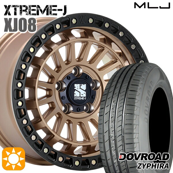 【取付対象】エルグランド クロスロード 215/65R16 98H DOVROAD ザイファイラ MLJ エクストリームJ XJ08 マットブロンズブラックリム 16インチ 7.0J 5H114.3 サマータイヤホイールセット |トレッド新横浜師岡店