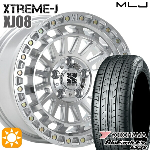 【取付対象】C-HR カローラクロス 225/50R18 95V ヨコハマ ブルーアース ES32 MLJ エクストリームJ XJ08 グロスマシンド 18インチ 8.0J 5H114.3 +40 サマータイヤホイールセット ｜トレッド新横浜師岡店