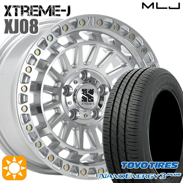 【取付対象】エスティマ ヤリスクロス 215/60R16 95H トーヨー ナノエナジー3プラス MLJ エクストリームJ XJ08 グロスマシンド 16インチ 7.0J 5H114.3 サマータイヤホイールセット