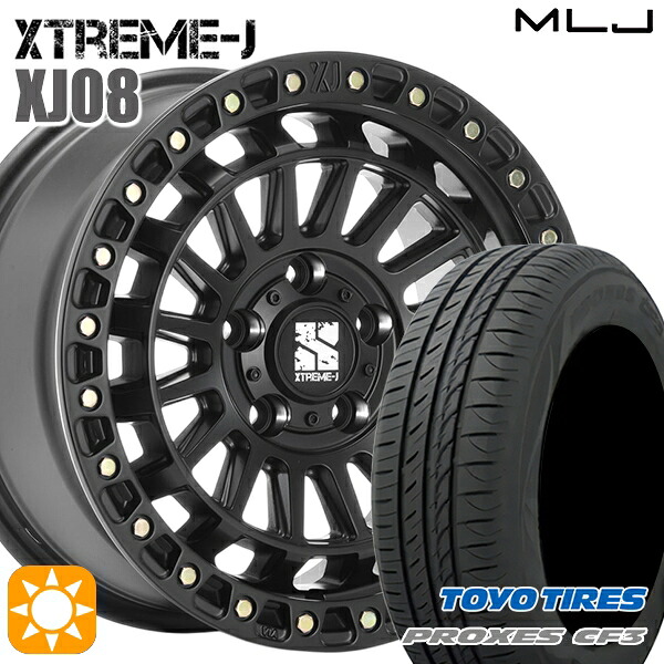 【取付対象】エスティマ ヤリスクロス 215/60R16 95H トーヨー プロクセス CF3 MLJ エクストリームJ XJ08 サテンブラック 16インチ 7.0J 5H114.3 サマータイヤホイールセット ｜トレッド新横浜師岡店