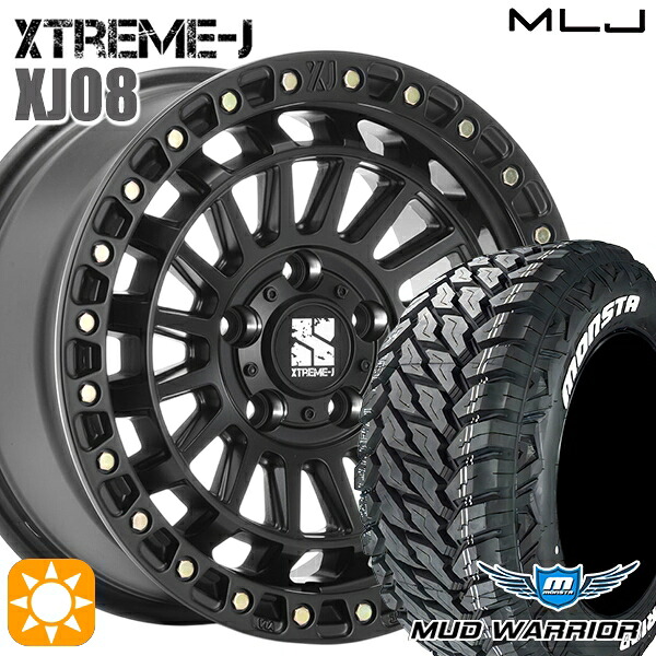 【取付対象】285/60R18 122/119Q LT モンスタ マッドウォーリアー MLJ エクストリームJ XJ08 サテンブラック 18インチ 8.0J 5H127+45 サマータイヤホイールセット ｜トレッド新横浜師岡店