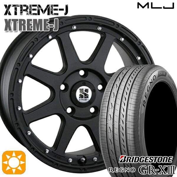 【取付対象】エスティマ ヤリスクロス 215/60R16 95V ブリヂストン レグノ GR-X3 MLJ エクストリームJ フラットブラック 16インチ 7.0J 5H114.3 サマータイヤホイールセット ｜トレッド新横浜師岡店