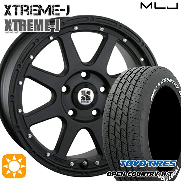 【取付対象】225/60R17 99H トーヨー オープンカントリー H/T2 WL MLJ エクストリームJ フラットブラック 17インチ 7.5J 5H114.3 サマータイヤホイールセット |トレッド新横浜師岡店