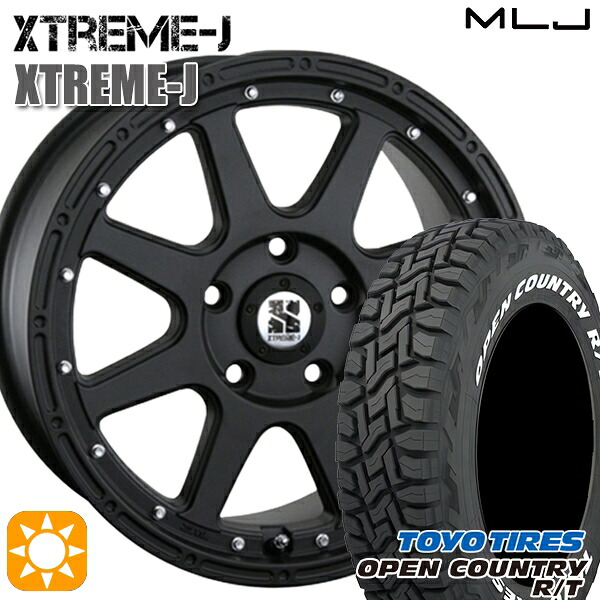 【取付対象】235/70R16 106Q トーヨー オープンカントリー R/T ホワイトレター MLJ エクストリームJ フラットブラック 16インチ 7.0J 5H114.3 サマータイヤホイールセット |トレッド新横浜師岡店
