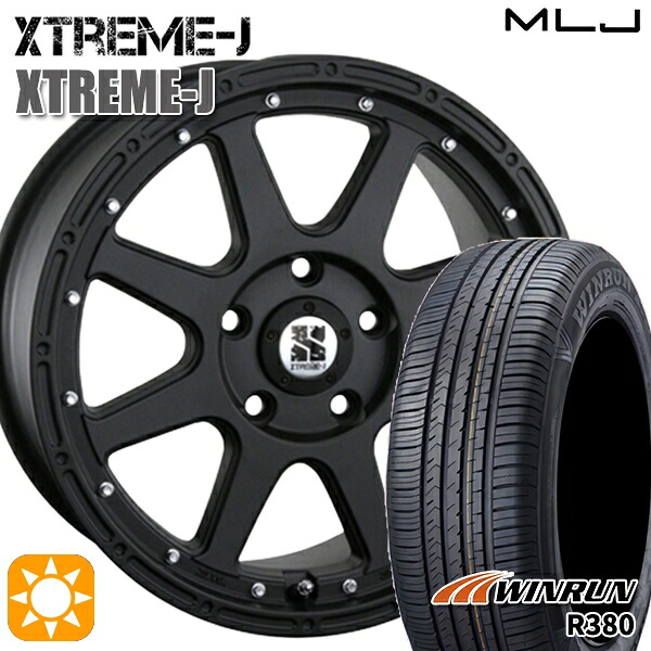 【取付対象】エスティマ ヤリスクロス 215/60R16 95H ウィンラン R380 MLJ エクストリームJ フラットブラック 16インチ 7.0J 5H114.3 サマータイヤホイールセット |トレッド新横浜師岡店