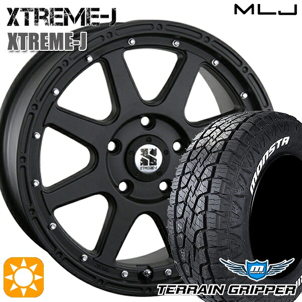 【取付対象】JEEPラングラー 285/70R17 121/118R LT モンスタ テレーングリッパー MLJ エクストリームJ フラットブラック 17インチ 7.5J 5H127 サマータイヤホイールセット |トレッド新横浜師岡店