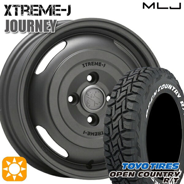 【取付対象】155/65R14 75Q WL トーヨー オープンカントリー R/T ホワイトレター MLJ エクストリームJ ジャーニー ガンブラック 14インチ 4.5J 4H100 サマータイヤホイールセット ｜トレッド新横浜師岡店 63,520円
