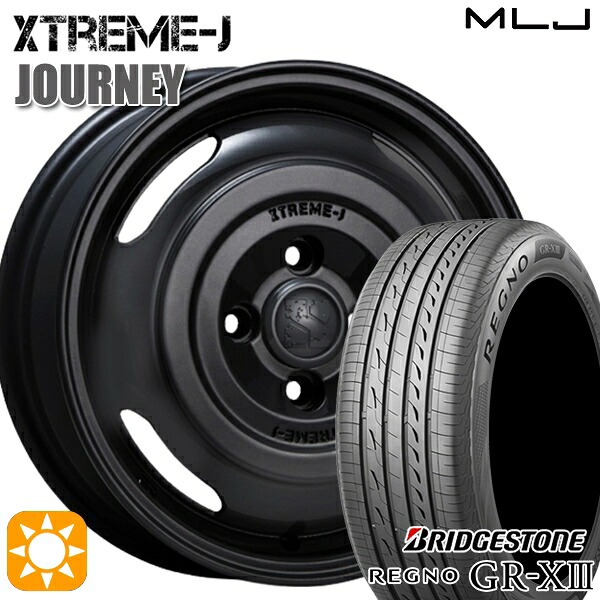 【取付対象】165/65R14 79S ブリヂストン レグノ GR-X3 MLJ エクストリームJ ジャーニー サテンブラック 14インチ 4.5J 4H100 サマータイヤホイールセット |トレッド新横浜師岡店