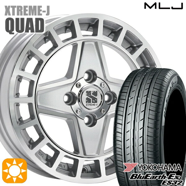 【取付対象】165/50R15 73V ヨコハマ ブルーアース ES32 MLJ エクストリームJ QUAD GM 15インチ 4.5J 4H100+45 サマータイヤホイールセット
