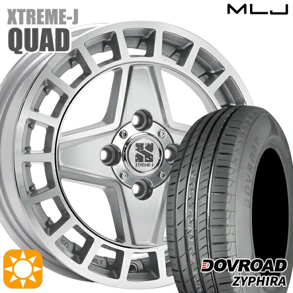 【取付対象】155/65R14 75T DOVROAD ザイファイラ MLJ エクストリームJ QUAD GM 14インチ 4.5J 4H100+45 サマータイヤホイールセット