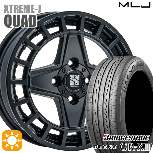 【取付対象】165/55R14 72V ブリヂストン レグノ GRX3 MLJ エクストリームJ QUAD SB 14インチ 4.5J 4H100+45 サマータイヤホイールセット ｜トレッド新横浜師岡店