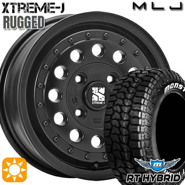 【取付対象】155/65R14 81S XL RWL モンスタ RTハイブリッド MLJ エクストリームJ ラギッド サテンブラック 14インチ 5.0J 4H100 サマータイヤホイールセット ｜トレッド新横浜師岡店