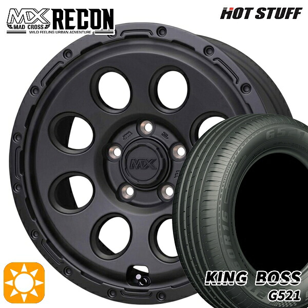 【取付対象】ヤリスクロス 215/60R16 95V キングボス G521 ホットスタッフ マッドクロス リーコン MBK 16インチ 7.0J 5H114.3 +35 サマータイヤホイールセット |トレッド新横浜師岡店