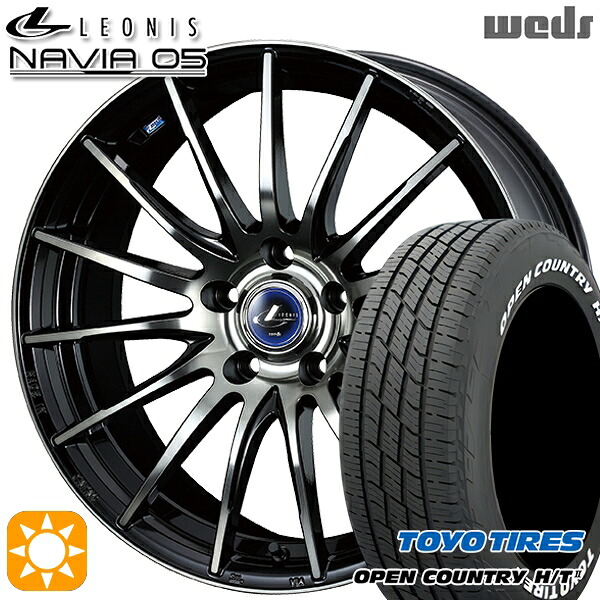 【取付対象】235/60R18 103H トーヨー オープンカントリー H/T2 WL Weds ウェッズ レオニス ナヴィア05 BPB (ブラック ミラーカット ブラッククリアー) 18インチ 7.0J 5H114.3 サマータイヤホイールセット |トレッド新横浜師岡店