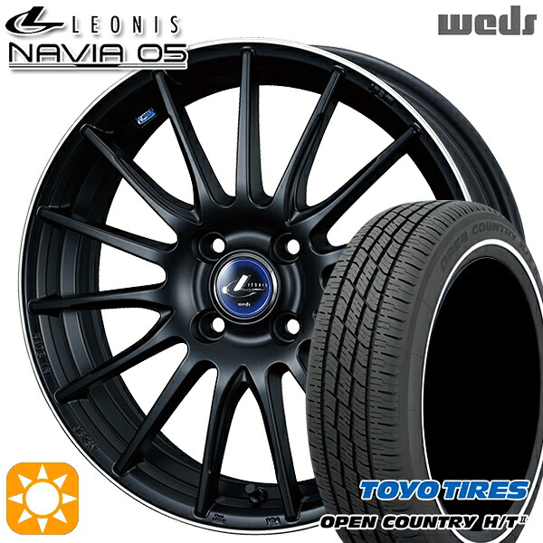 【取付対象】165/60R15 77H トーヨー オープンカントリー H/T2 WR Weds ウェッズ レオニス ナヴィア05 MBP (マットブラック リムポリッシュ) 15インチ 4.5J 4H100 サマータイヤホイールセット 72,985円