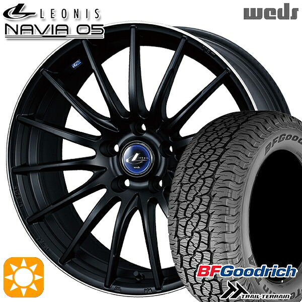 【取付対象】235/60R18 107H XL RBL BFグッドリッチ トレールテレーン Weds ウェッズ レオニス ナヴィア05 MBP (マットブラック リムポリッシュ) 18インチ 7.0J 5H114.3 サマータイヤホイールセット