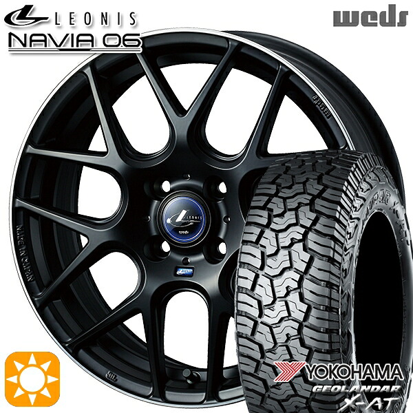 【取付対象】ライズ ロッキー LT215/70R16 100/97Q ヨコハマ ジオランダー X-AT G016 Weds ウェッズ レオニス ナヴィア06 MBP (マットブラックリムポリッシュ) 16インチ 6.0J 4H100 サマータイヤホイールセット