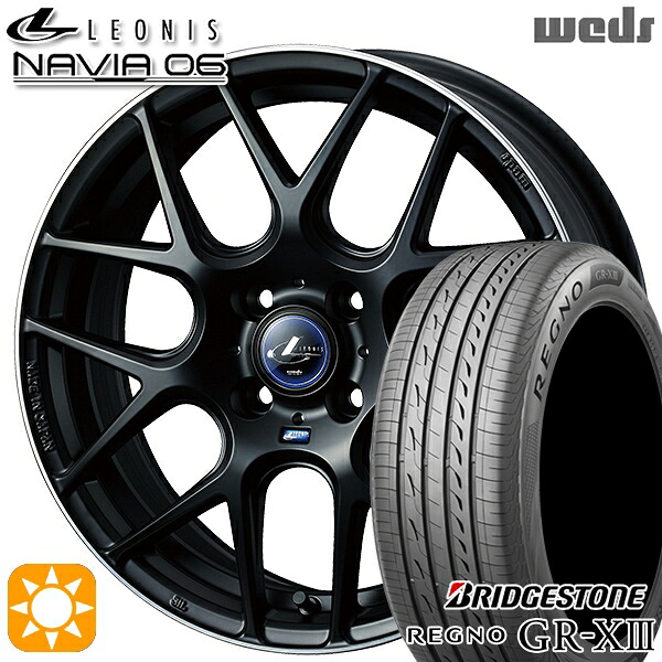 【取付対象】165/55R15 75V ブリヂストン レグノ GR-X3 Weds ウェッズ レオニス ナヴィア06 MBP (マットブラックリムポリッシュ) 15インチ 4.5J 4H100 サマータイヤホイールセット ｜トレッド新横浜師岡店