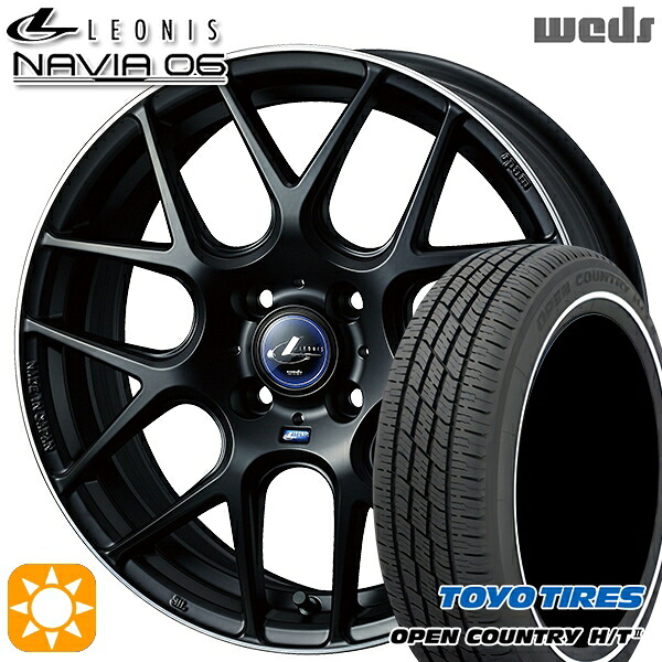 【取付対象】165/60R15 77H トーヨー オープンカントリー H/T2 WR Weds ウェッズ レオニス ナヴィア06 MBP (マットブラックリムポリッシュ) 15インチ 4.5J 4H100 サマータイヤホイールセット