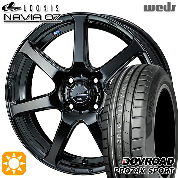 【取付対象】205/45R17 88W XL DOVROAD プロザックススポーツ Weds ウェッズ レオニス ナヴィア07 PBK (プレミアムブラック) 17インチ 6.5J 4H100 サマータイヤホイールセット