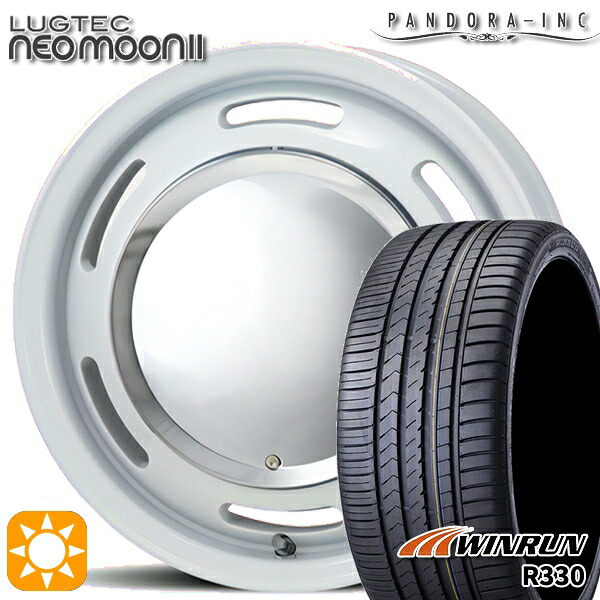 【取付対象】165/55R14 72H ウィンラン R330 パンドラ ラグテック ネオムーン2 ホワイト 14インチ 4.5J 4H100 サマータイヤホイールセット