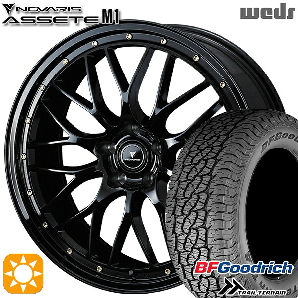 【取付対象】235/60R18 107H XL RBL BFグッドリッチ トレールテレーン Weds ウェッズ ノヴァリス アセット M1 ブラック/ゴールドピアス 18インチ 7.5J 5H114.3 サマータイヤホイールセット 126,800円
