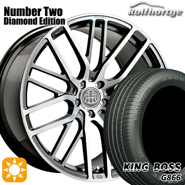 【取付対象】ベンツ GLA 235/50R18 101W XL キングボス G866 ロルフハルトゲ Number TWO ダイアモンドエディション 18インチ 8.5J 5H112 サマータイヤホイールセット