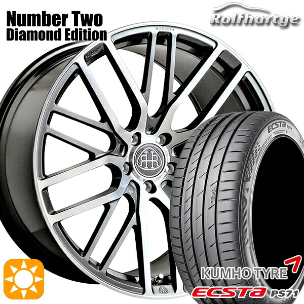 【取付対象】ベンツ GLA 235/50R18 101W XL クムホ エクスタ PS71 ロルフハルトゲ Number TWO ダイアモンドエディション 18インチ 8.5J 5H112 サマータイヤホイールセット