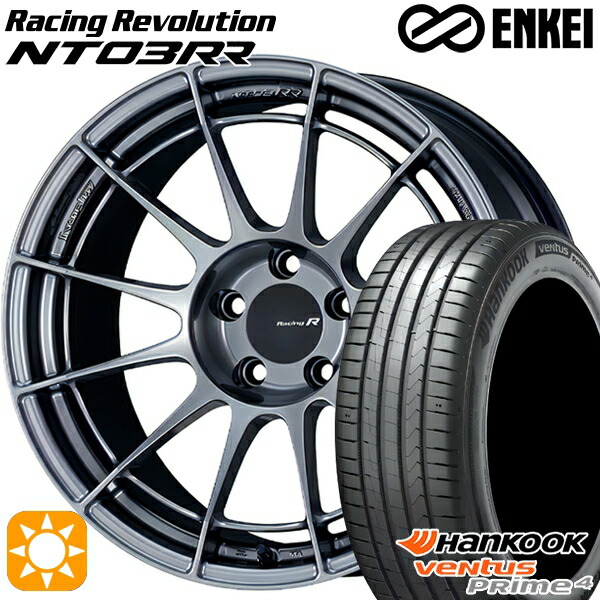 【取付対象】215/50R17 95W XL ハンコック veNtus PRime4 K135 ENKEI エンケイ レーシングレボリューション NT03RR ハイパーシルバー 17インチ 7.0J 5H114.3 サマータイヤホイールセット