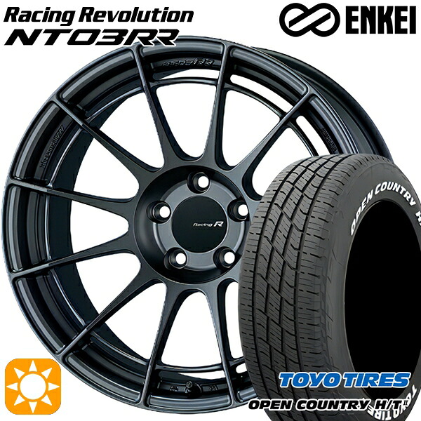 【取付対象】225/60R18 100H トーヨー オープンカントリー H/T2 WL ENKEI エンケイ レーシングレボリューション NT03RR マットダークガンメタリック 18インチ 8.5J 5H114.3 サマータイヤホイールセット