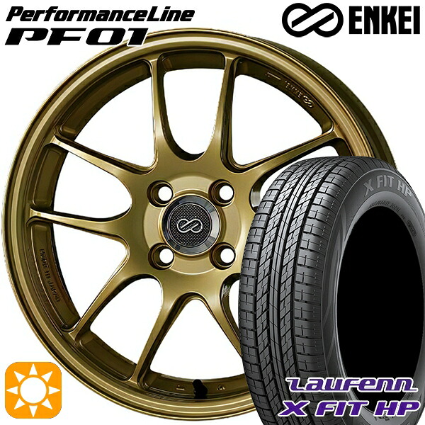 【取付対象】225/55R18 98V ラウフェン X FIT HP LA41 ENKEI エンケイ パフォーマンスライン PF01 ゴールド 18インチ 7.5J 5H114.3 サマータイヤホイールセット ｜トレッド新横浜師岡店