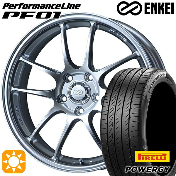 【取付対象】225/40R18 92W XL ピレリ パワジー ENKEI エンケイ パフォーマンスライン PF01 スパークルシルバー 18インチ 7.0J 5H114.3 サマータイヤホイールセット |トレッド新横浜師岡店