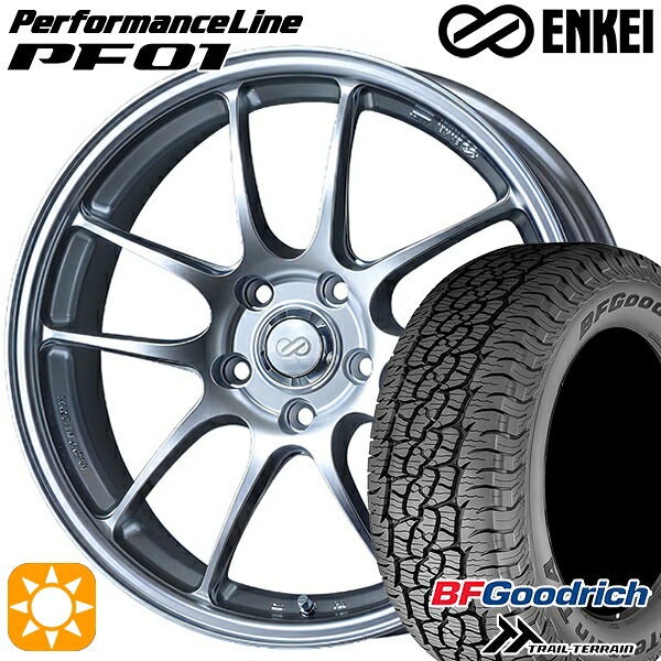 【取付対象】235/60R18 107H XL RBL BFグッドリッチ トレールテレーン ENKEI エンケイ パフォーマンスライン PF01 スパークルシルバー 18インチ 7.5J 5H114.3 サマータイヤホイールセット ｜トレッド新横浜師岡店 143,340円