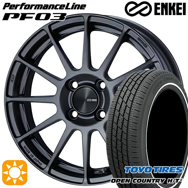 【取付対象】165/60R15 77H トーヨー オープンカントリー H/T2 WR ENKEI エンケイ パフォーマンスライン PF03 マットダークガンメタリック 15インチ 5.0J 4H100 サマータイヤホイールセット |トレッド新横浜師岡店