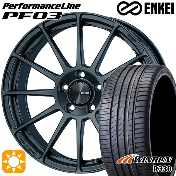 【取付対象】215/40R18 89W XL ウィンラン R330 ENKEI エンケイ パフォーマンスライン PF03 マットダークガンメタリック 18インチ 7.0J 5H114.3 サマータイヤホイールセット |トレッド新横浜師岡店