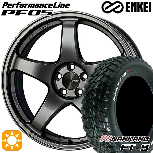 【取付対象】165/65R15 81S ナンカン FT-9 ENKEI エンケイ パフォーマンスライン PF05 ダークシルバー 15インチ 5.0J 4H100 サマータイヤホイールセット