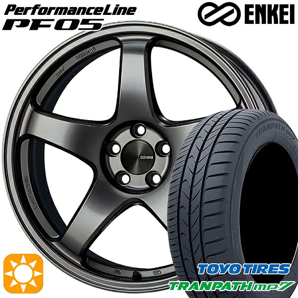 【取付対象】205/50R17 93V トーヨー トランパス mp7 ENKEI エンケイ パフォーマンスライン PF05 ダークシルバー 17インチ 7.0J 5H114.3 サマータイヤホイールセット ｜トレッド新横浜師岡店