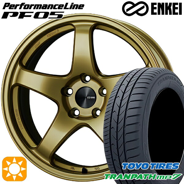 【取付対象】205/50R17 93V トーヨー トランパス mp7 ENKEI エンケイ パフォーマンスライン PF05 ゴールド 17インチ 7.0J 5H114.3 サマータイヤホイールセット ｜トレッド新横浜師岡店
