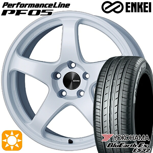 【取付対象】ウェイク 165/55R15 75V ヨコハマ ブルーアース ES32 ENKEI エンケイ パフォーマンスライン PF05 ホワイト 15インチ 5.0J 4H100 サマータイヤホイールセット |トレッド新横浜師岡店