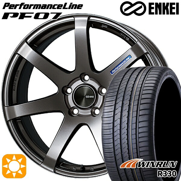 【取付対象】20/30系アルファード ヴェルファイア 235/50R18 101W XL ウィンラン R330 ENKEI エンケイ パフォーマンスライン PF07 ダークシルバー 18インチ 8.0J 5H114.3 サマータイヤホイールセット 95,150円