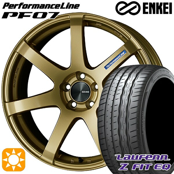 【取付対象】245/45R19 102Y XL ラウフェン Z FIT EQ LK03 ENKEI エンケイ パフォーマンスライン PF07 ゴールド 19インチ 8.0J 5H114.3 サマータイヤホイールセット