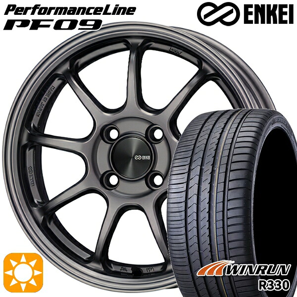 【取付対象】スイフト 215/40R17 87W XL ウィンラン R330 ENKEI エンケイ パフォーマンスライン PF09 ダークシルバー 17インチ 7.0J 4H100 サマータイヤホイールセット |トレッド新横浜師岡店