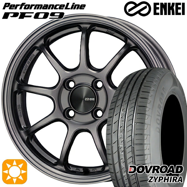 【取付対象】ライズ ロッキー 205/60R16 92V DOVROAD ザイファイラ ENKEI エンケイ パフォーマンスライン PF09 ダークシルバー 16インチ 6.5J 4H100 サマータイヤホイールセット |トレッド新横浜師岡店