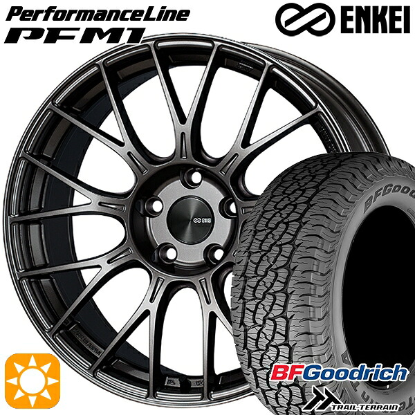 【取付対象】235/60R18 107H XL RBL BFグッドリッチ トレールテレーン ENKEI エンケイ パフォーマンスライン PFM1 ダークシルバー 18インチ 7.5J 5H114.3 サマータイヤホイールセット