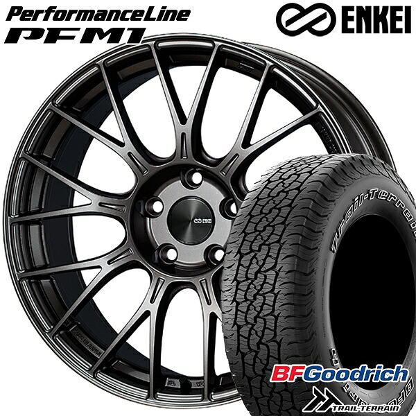 【取付対象】245/65R17 111T ORWL BFグッドリッチ トレールテレーン ENKEI エンケイ パフォーマンスライン PFM1 ダークシルバー 17インチ 7.0J 5H114.3 サマータイヤホイールセット |トレッド新横浜師岡店