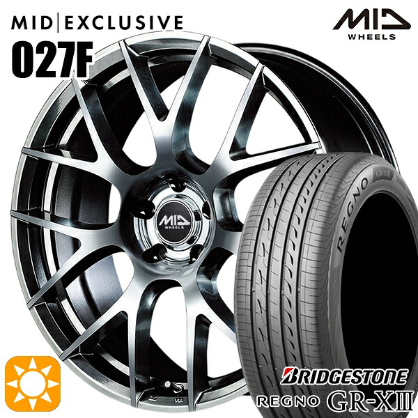 【取付対象】20/30系アルファード ヴェルファイア 235/50R18 101V XL ブリヂストン レグノ GR-X3 MID RMP 027F ハイパーメタルコート/ミラーカット 18インチ 7.0J 5H114.3 サマータイヤホイールセット