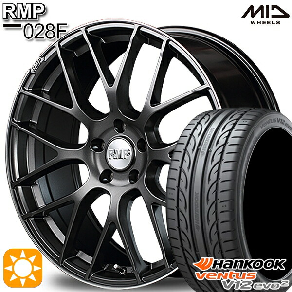 225 50zr18 99y 18インチ ハンコック Hankook ベンタスv12evo2 K1 タイヤ ホイール Mid Rmp 028f 新品サマータイヤホイール サマータイヤ ホイールセット 18インチ 4本セット 送料無料 5h114 3 セミグロスgm リムdcロゴmc 7 0j