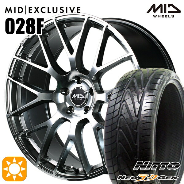 【取付対象】225/30R20 85W ニットー NEOテクGEN MID RMP 028F ハイパーメタルコート/ミラーカット 20インチ 8.5J 5H114.3 サマータイヤホイールセット