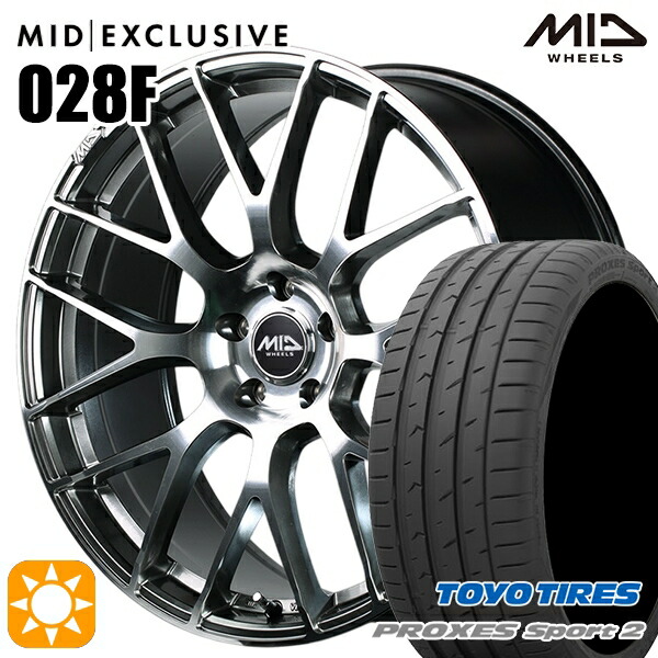 【取付対象】225/40R18 92Y XL トーヨー プロクセススポーツ2 MID RMP 028F ハイパーメタルコート/ミラーカット 18インチ 7.0J 5H114.3 サマータイヤホイールセット